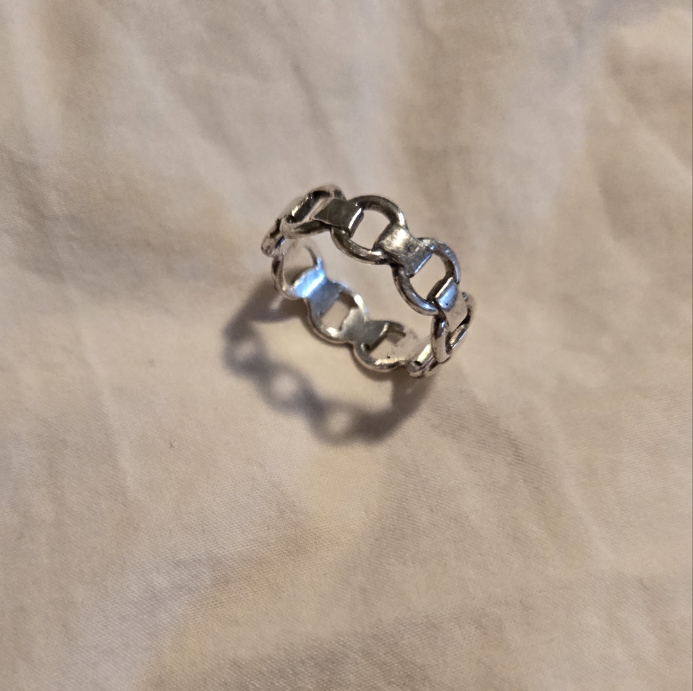 Sterling Silver Chain Link Ring .925